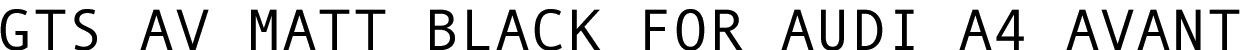 GTS-AV Matt Black for Audi A4 Avant Title Line
