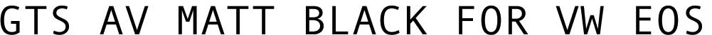 GTS-AV Matt Black for VW Eos Title Line